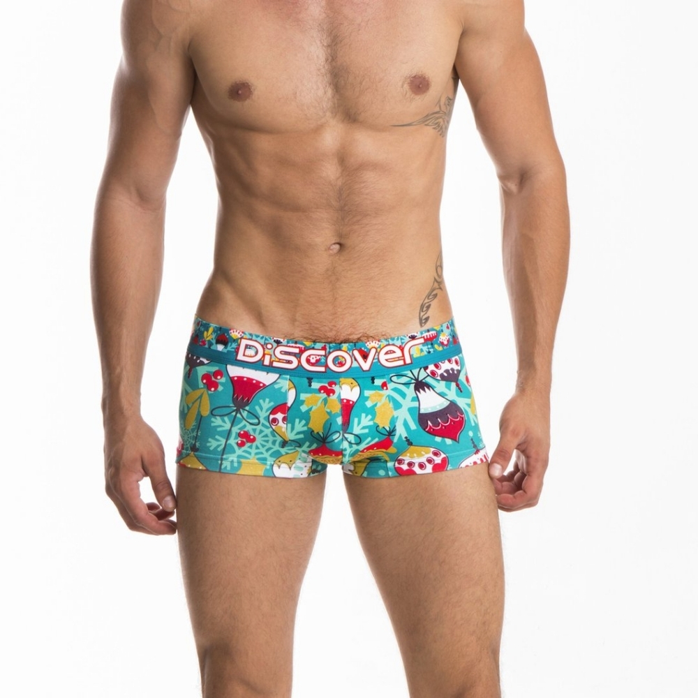 New Discover Christmas Balls Trunk Mens Underwear New Holiday Festive